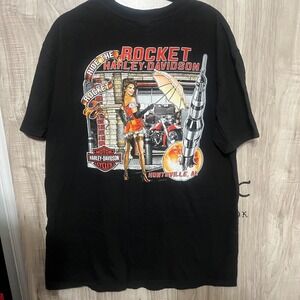 Genuine Harley Davidson T-Shirt Men's Size XL Ride The Rocket Huntsville, AL